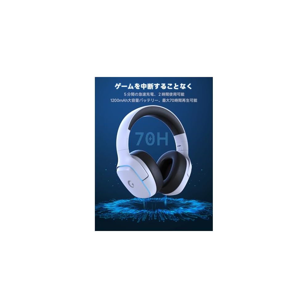 Gvyugke Captain 780 Gaming Headset 2.4G USB Type-C Bluetooth 5.3 Active Noise Cancelling RGB Light White