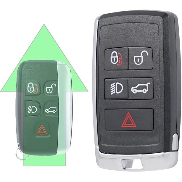 Key Fob Shell Case Replacement Fits For Land Rover Range Rover Sport Evoque LR4 LR2 Jaguar XJ XF XK F-Type F-PACE XE 2012 2013 2014 2015 2016 2017