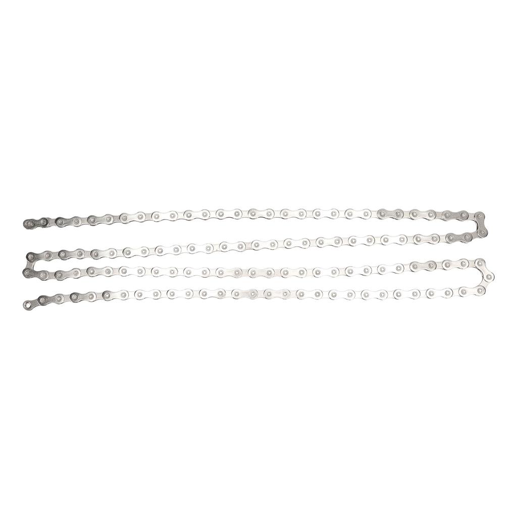 Mountain Bike Chain with 2 Link 10 Speeds 116 Link Adjustable Strong Impact Resistance Silver Bike Chain for Road Bike