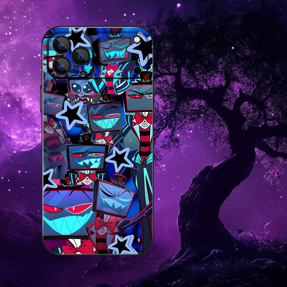 VOX Trust Us H-HazbinS Phone Case For iPhone 17,16,15,14,13,12,11,Pro,Max,Plus,E,SE4,Air,Mini Black Soft Funda
