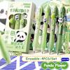 4Pcs/Box Cartoon Erasable Press Gel Pen Quick Drying Neutral Pen 0.5Mm Ballpoint Pen Student Writing Tool Cute Stationery Gift