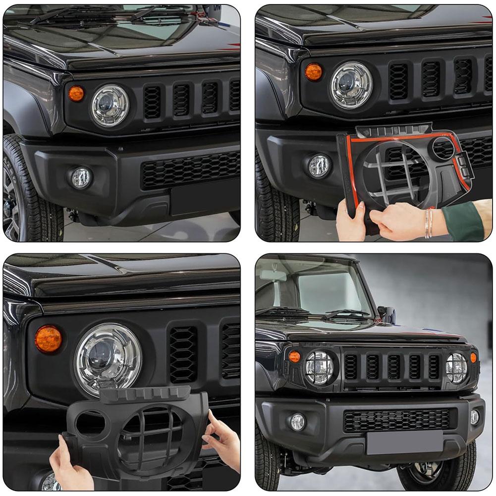 2 buc. Accesorii pentru capacul farului din față auto pentru SUZUKI Jimny JB64 JB74W 2019-2024 capac de protecție modificat pentru faruri