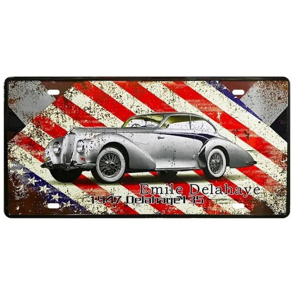 Vintage Pin Up Metal License Plate Sign 15x30cm