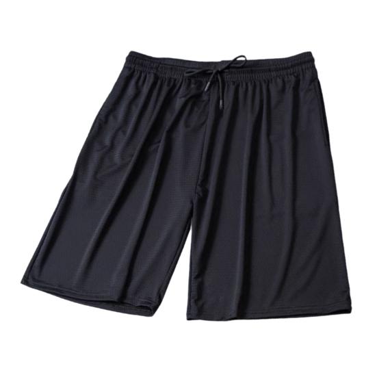 Men Shorts Solid Color Loose Elastic Waist Colorfast Students Shorts for Daily Wear