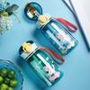 Kids Cartoon Water Sippy Cup with Straw Cute Bear Leakproof Water Bottles Outdoor Portable Drink Bottle Children's Lovely Cup