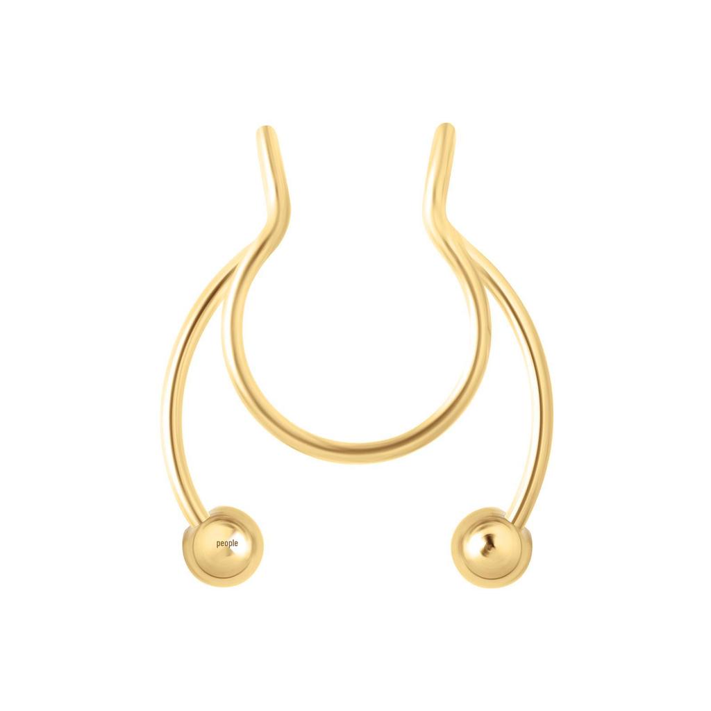 Trendy European & American No-Piercing Horseshoe Nose Clip Jewelry