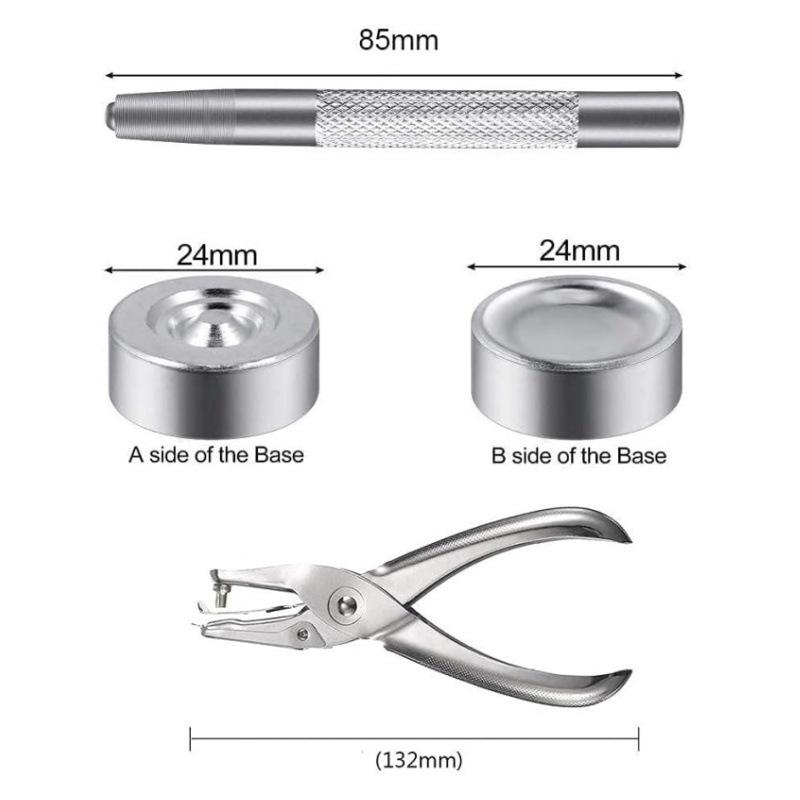 15mm Stainless Steel Rustproof Snap Fasteners - 50 Sets for Outdoor Tent Fixing with Large White Buckle, Fast Shipping