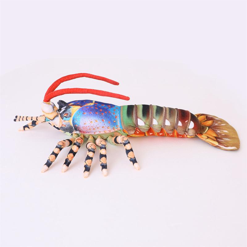 Simulation Australischer Hummer Plüschtier Niedliche Stofftiere Plüschtiere Puppe Anime Kissen Pippi Garnele Weich Lustige Geschenke Heimdekoration 60cm