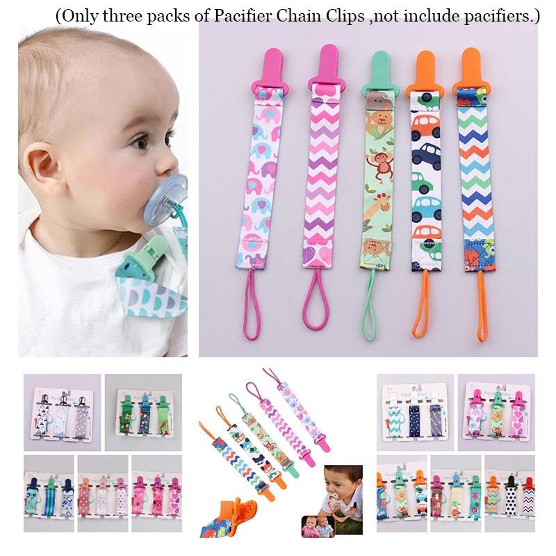 Ins Style Verdicktes Baby Schnullerketten Set, 3er-Pack mit Beißspielzeug