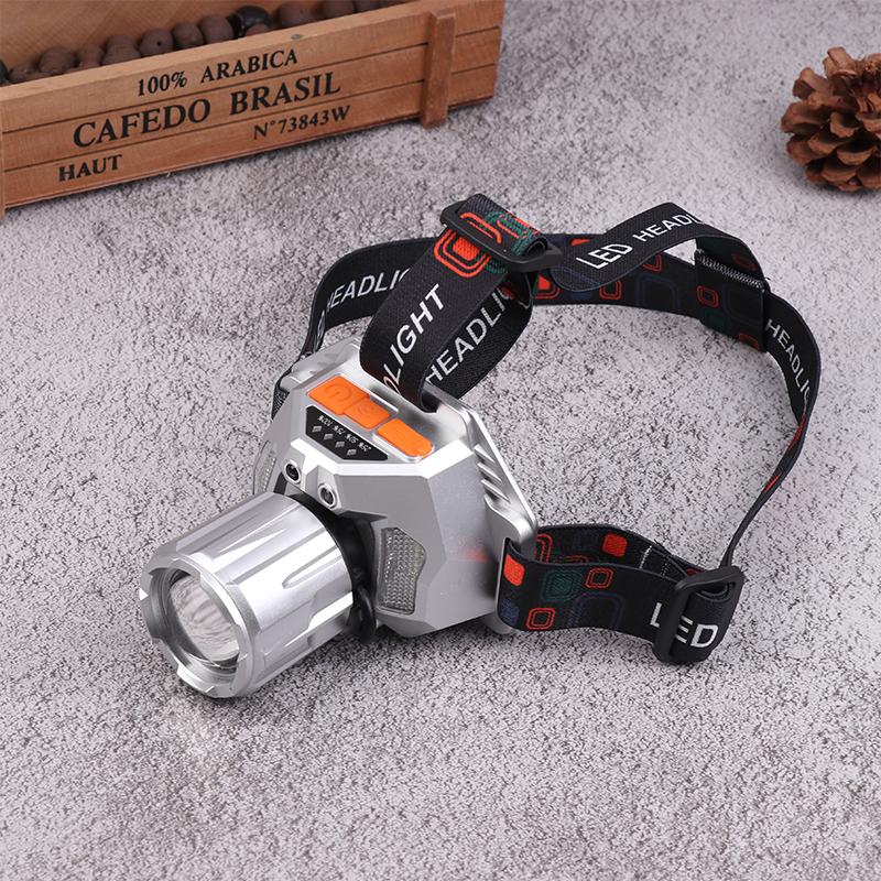 Hohe Leistung Rot/Weiß/Gelb/Blau Licht Vier Lichtquellen USB Wiederaufladbare Stirnlampe Outdoor Langstrecken Notfall-Stirnlampe