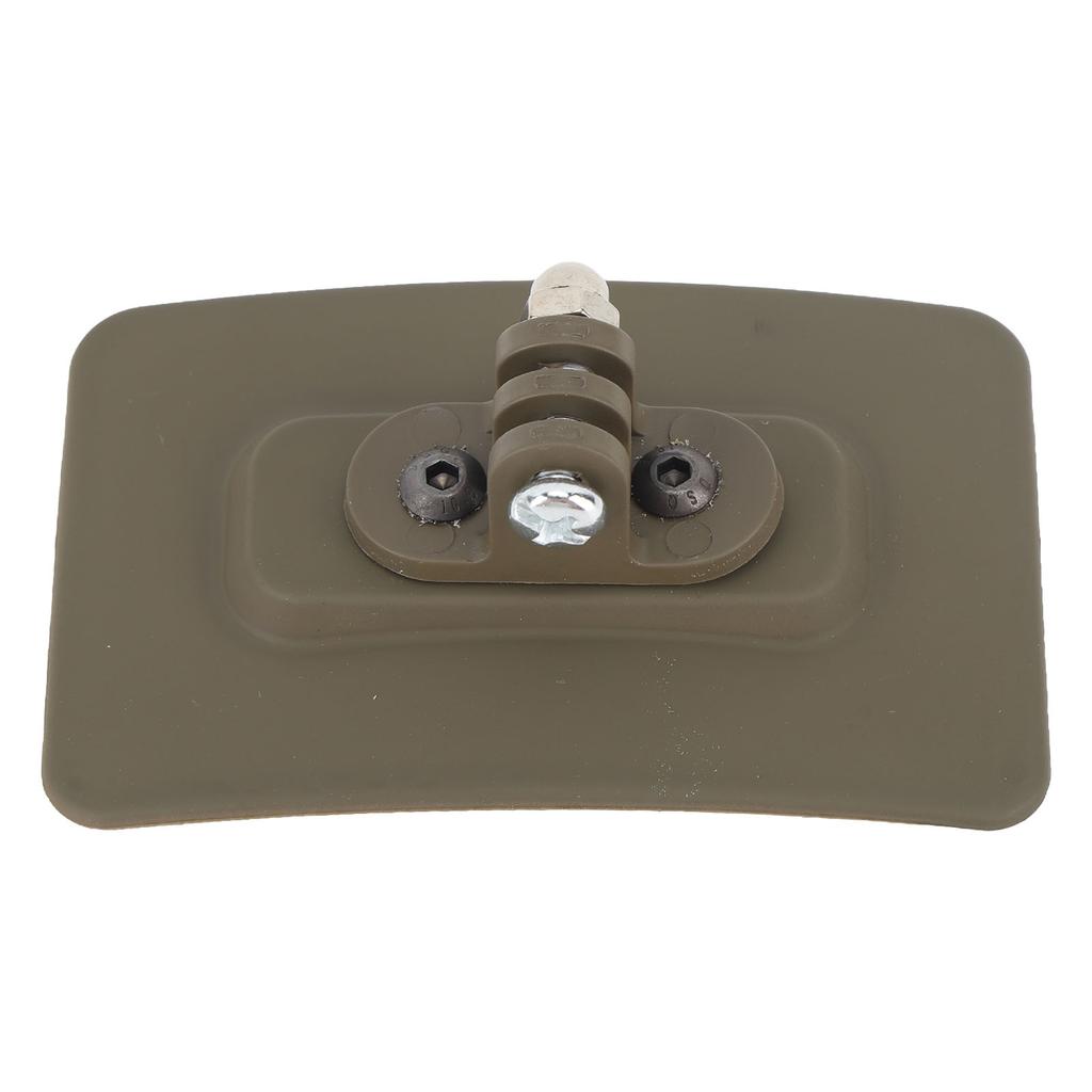 Helmet Mount Quick Installation Hook and Loop Fastener Nylon High Strength Helmet Mount Base for Outdoor Activities Tan