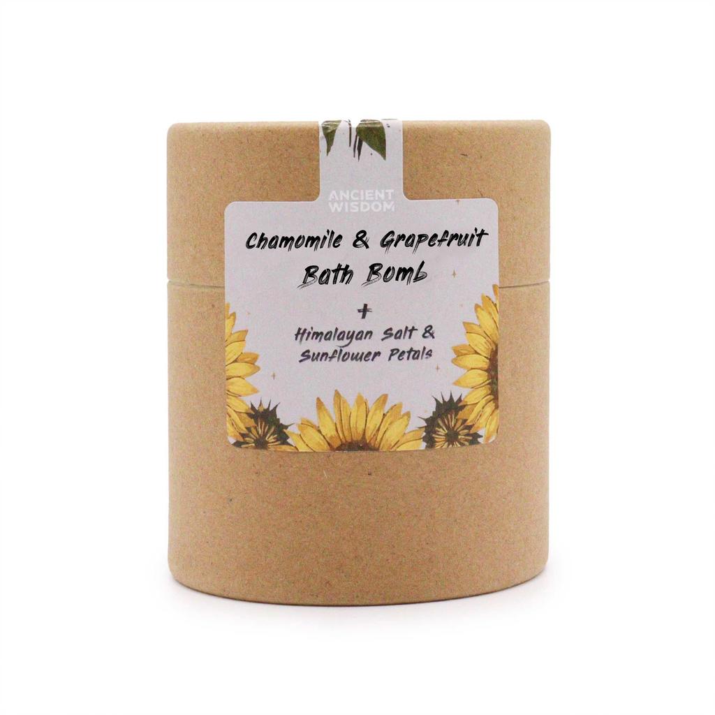 Bath Bomb and Salt Set Chamomile Grapefruit 3-Piece