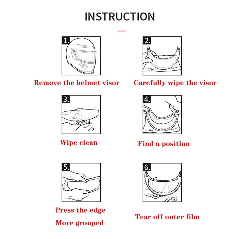 Helmet Clear Anti Fog Film Fit for LS2 FF906 FF902 Visor Accessories