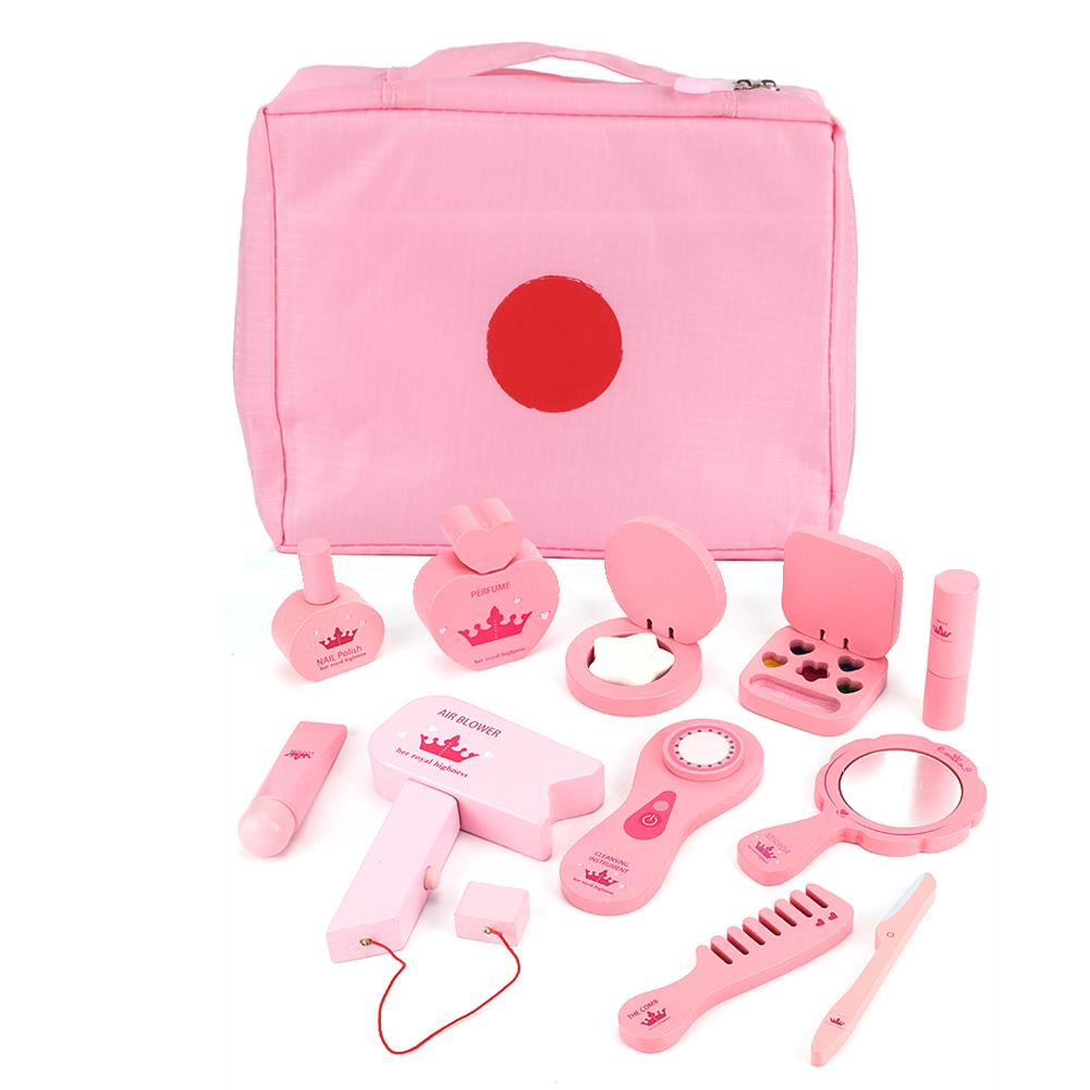 Baby Mädchen Make-up Spielzeug Set Holz Simulation Rollenspiel Kosmetikset Geschenk