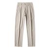 High-end light-colored ice silk casual pants men's summer thin trend slim-fitting straight summer apricot trousers tide