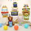 Cute Cartoon Animal Aluminum Film Balloon Birthday Party Scene Arrangement Children'S Birthday Party Photo Arrangement Props