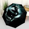 1 PC Automatic Folding Umbrella - Alien Pattern Portable Foldable Design With 8 Ribs Christmas Birthday Gifts