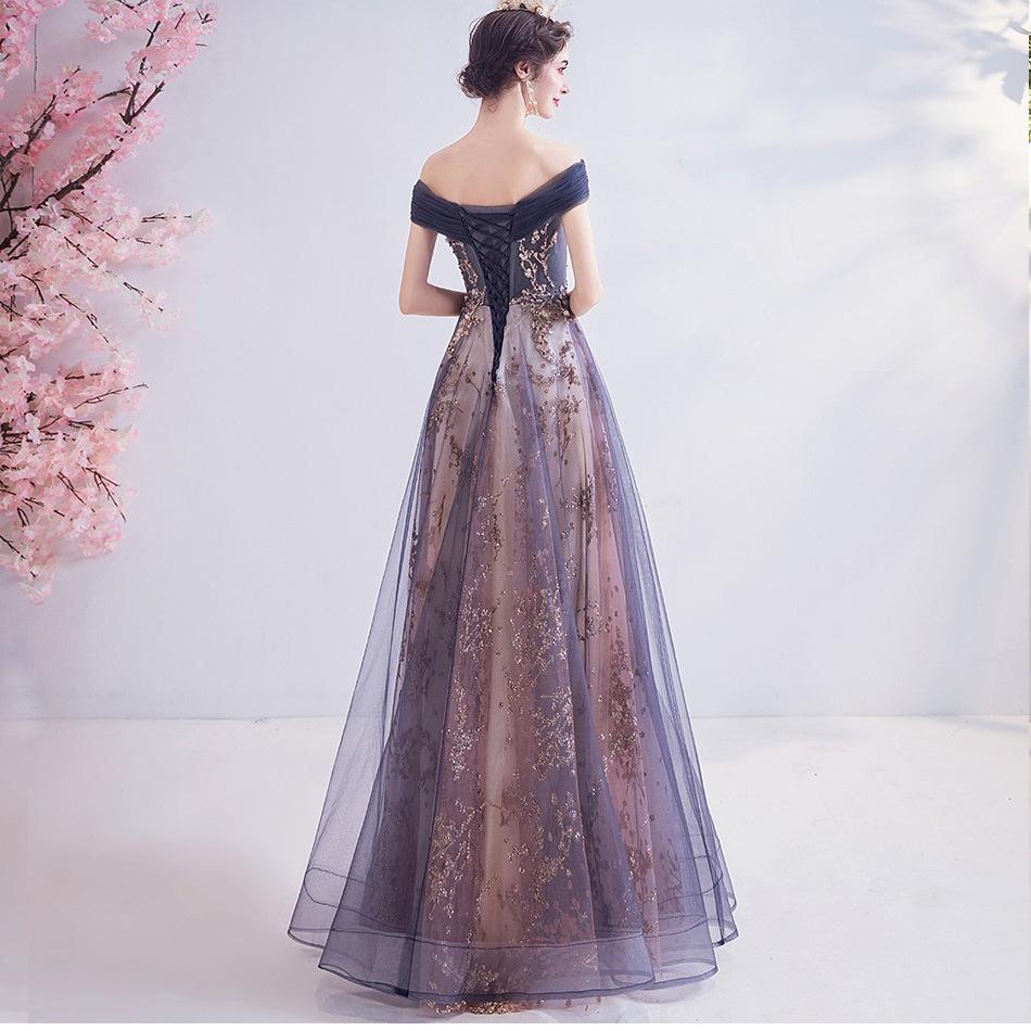 Banquet Evening Dress 1011 New Annual Meeting Host Celebrity Temperament Thin Fairy Skirt Art Test Performance Clothes