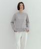 Okuka Layered Frill Top - Gray