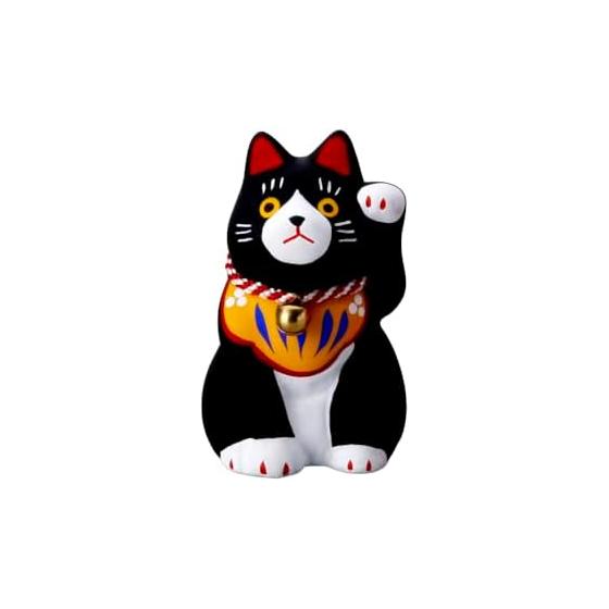 Craftsman House Lucky Cat Folk Art/Lucky Charms/Black (Warding Off Evil)/Small