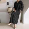 Cotton Long Sleeve Hoodie Dress With Casual Style For Autumn Winter Women