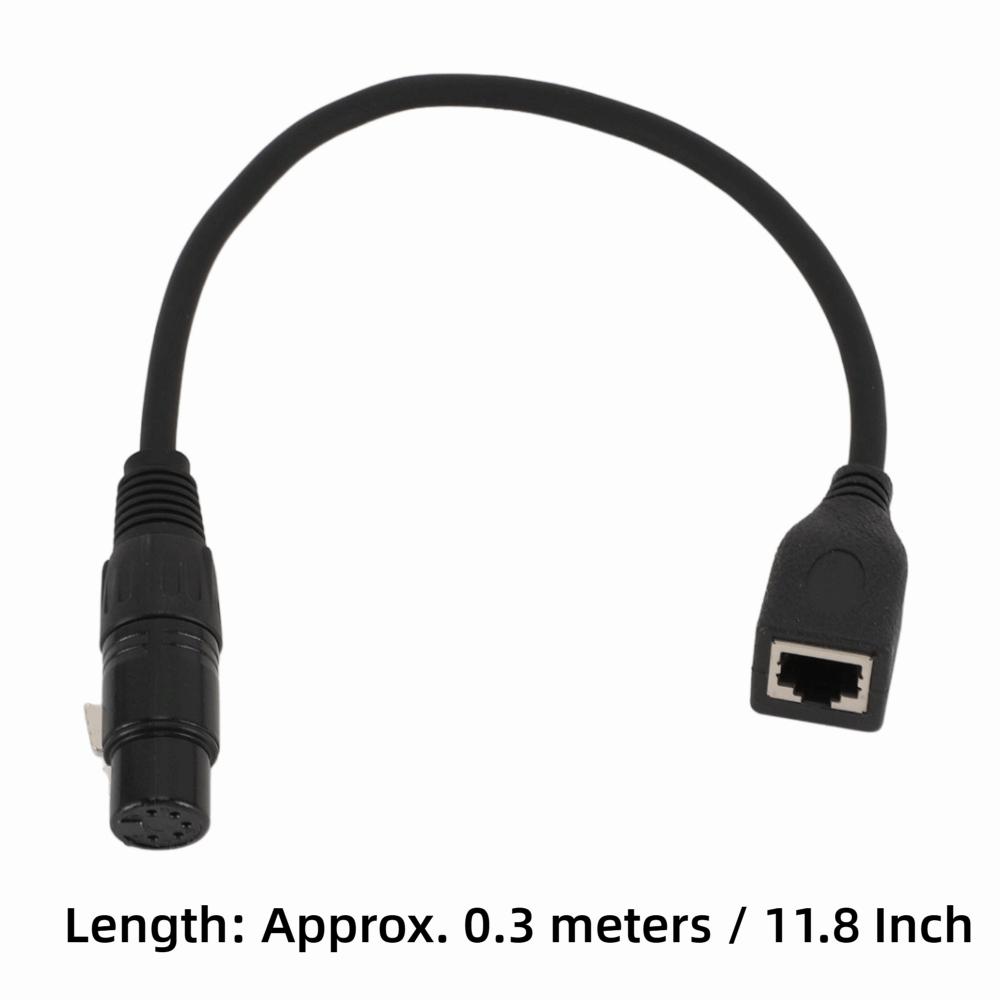 0.3 Meters / 11.8 Inch 5 Pin Female XLR To RJ45 Female Cable