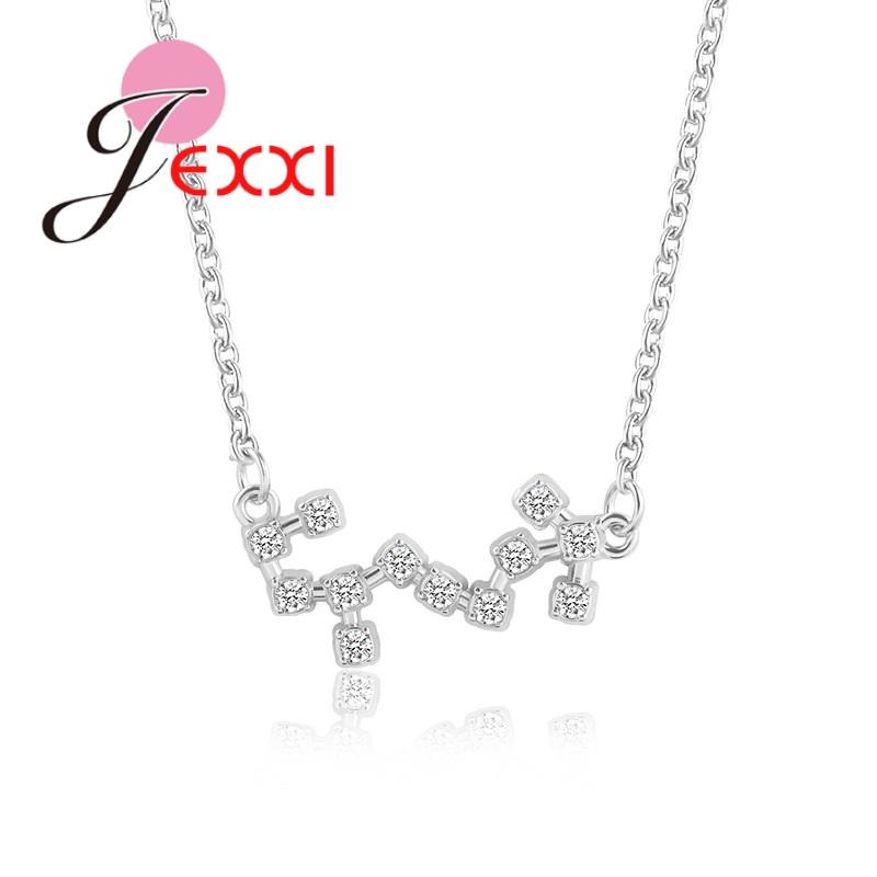 

Fashion 925 Sterling Silver Pendant Necklace For Women Girls Rose Gold Color Accessories Charming Elegant Constellation Map