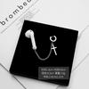 Orecchini Airpods Anti-Perdita Tendenza Creativa, Bluetooth Wireless Senza Foratura Orecchie Orecchini a Croce in Acciaio Inossidabile