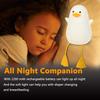 Kids' Duck Night Light, Cute Seagull Silicone Bedside Lamp for Nursery, ABS+SIL, Touch Control, Portable, Rechargeable, Dimmable, Birthday, Christmas