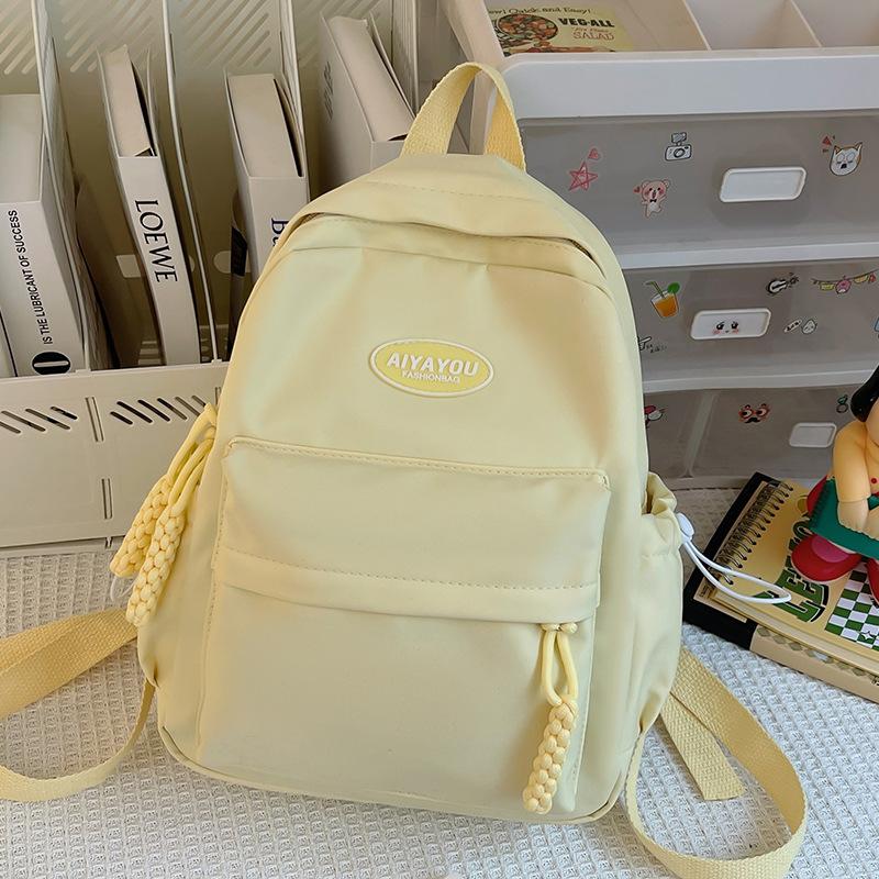 Kindergarten Elementary School Girl Children's Spring Outing Small Backpack Solid Color Cute Backpack