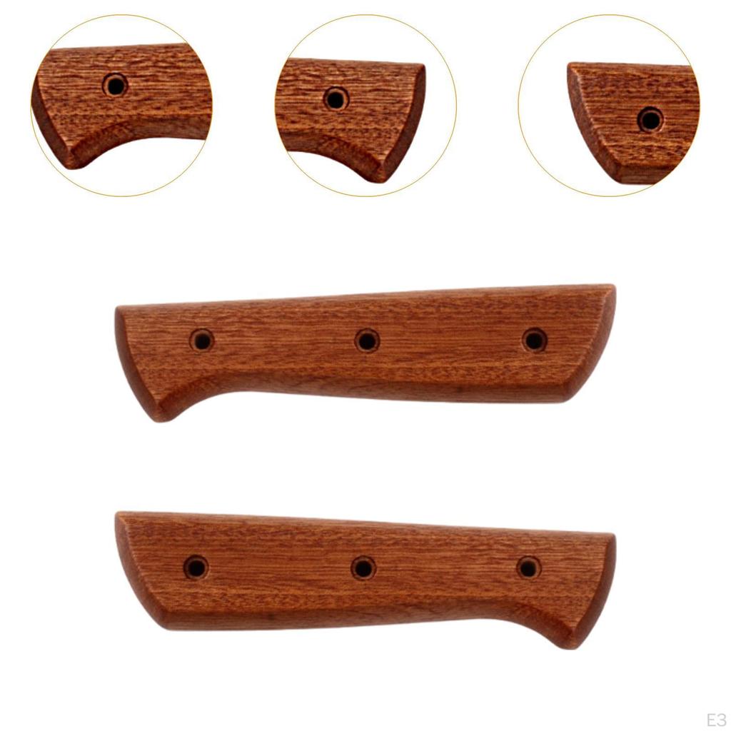 2 Kitchen Repair Handles, Replacement Handles for Cutting Knives, Parts To Be Assembled, Wooden