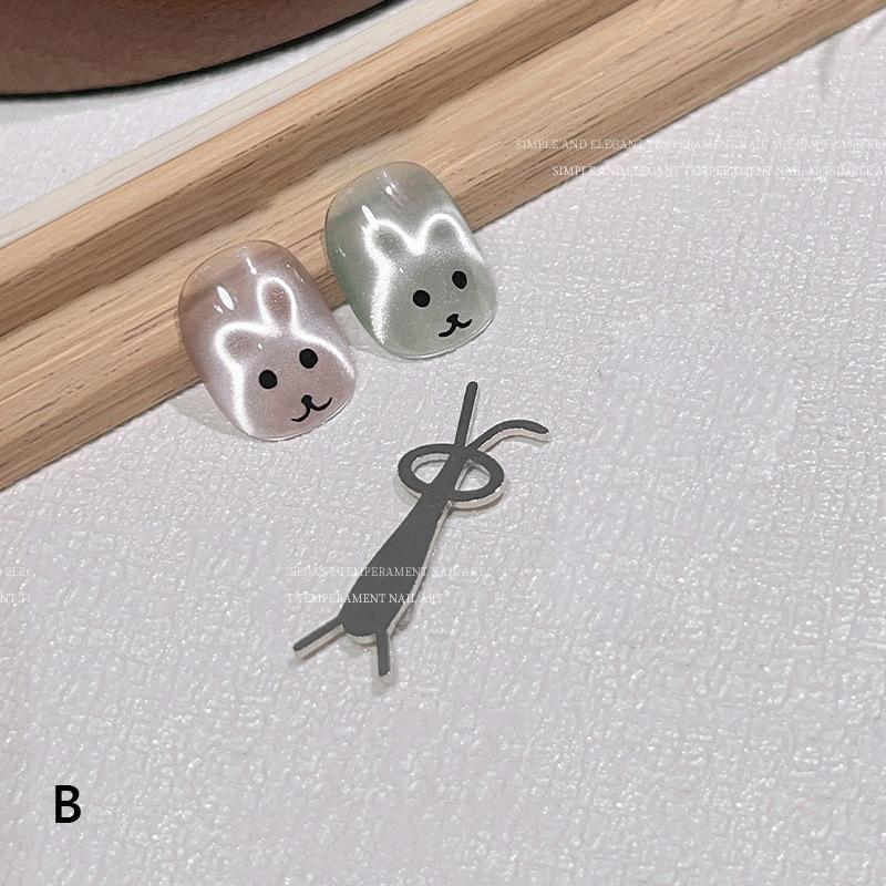 

Магниты для дизайна ногтей Скрепки Кролик Магниты Кошачий глаз Магниты из железной проволоки Инструменты для ногтей Носимые ногти, разработанные для мастеров нейл-арта B