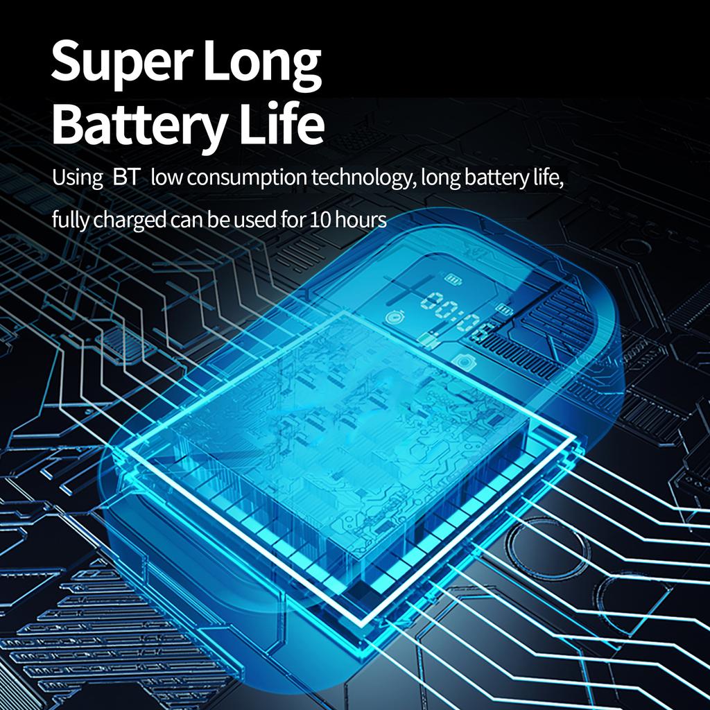 TELESIN GP-RMT-T10 Wodoodporny inteligentny bezprzewodowy pilot zdalnego sterowania BT z wyświetlaczem LED 80 metrów