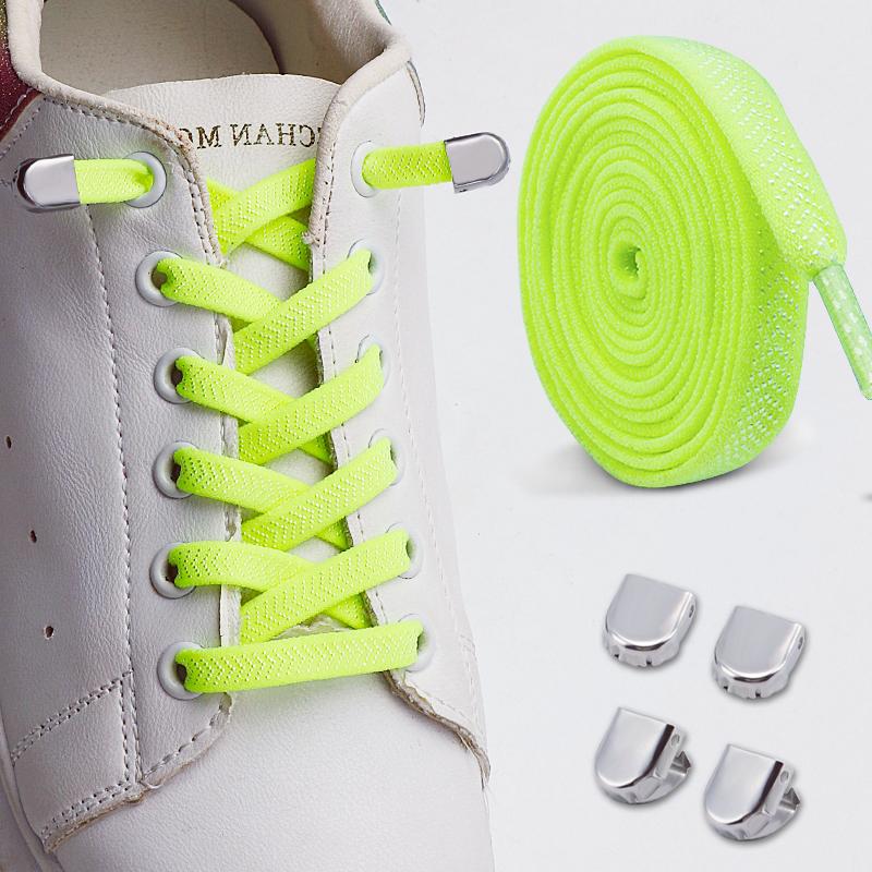 1 Pair/2 Pair No Tie Elastic Shoelaces Sneakers Laces for Kids Adults Rubber Bands Shoe LacesTieless Shoelaces for Sneakers