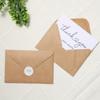 1Set/30pcs Handwritten Kraft Paper Envelope Thankyou Thank You Card Matching Sealing Sticker Set Card
