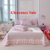 2025 New Kapok Twill Bed Cover Three Piece Set Kapok Love Solid Color Lace Bed Cover with a Pair of Pillowcases