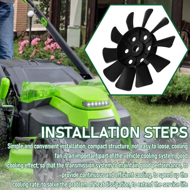 10listý chladicí ventilátor pro zahradní traktor Snadná montáž Náhradní díl pro 1A646083050 1A6460-83070 1A646083070 Příslušenství