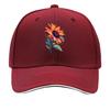 Vibrant Boho Sunflower Bloom Illustr Sandwich Baseball Cap Sun Cap Outdoor Workouts Hat