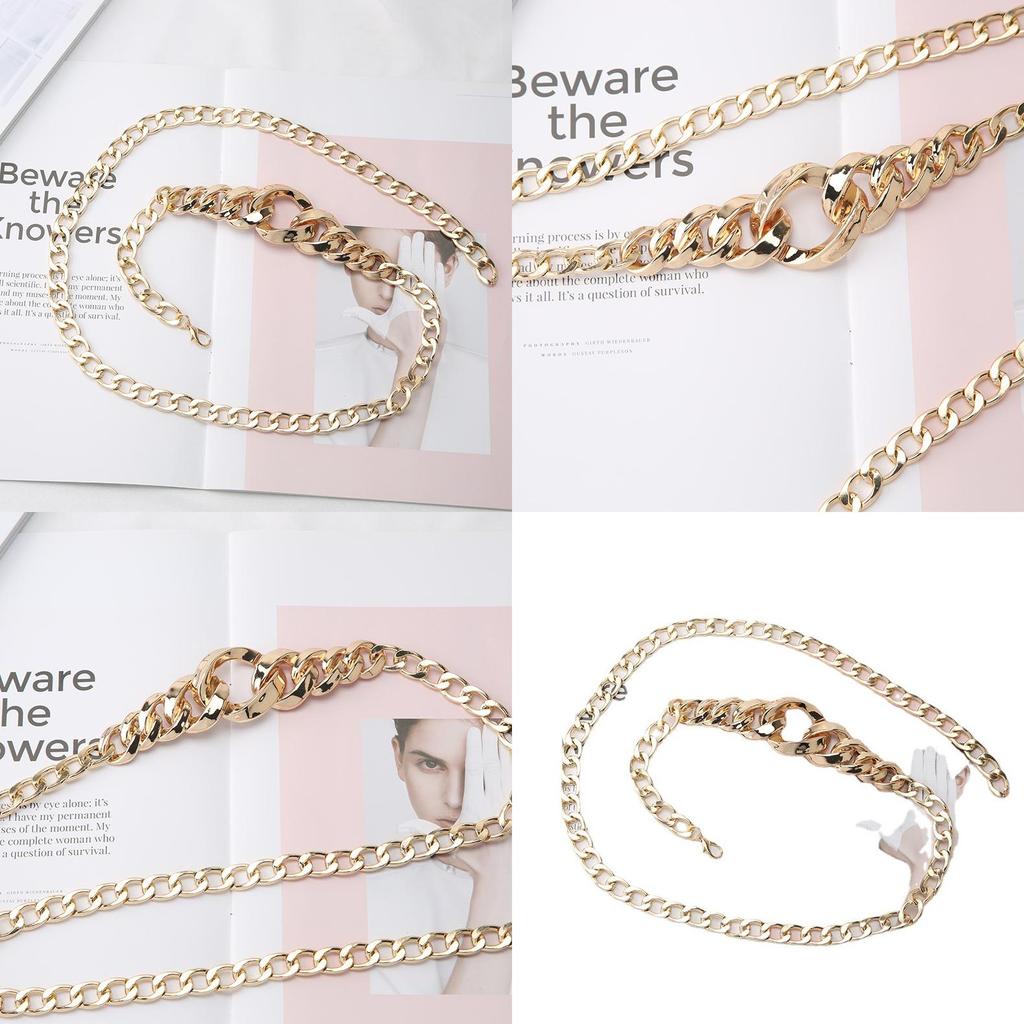 Womens Metal Chain Waist Chain With Aluminum Links Stylish Belt For Daily Outfit Enhancement