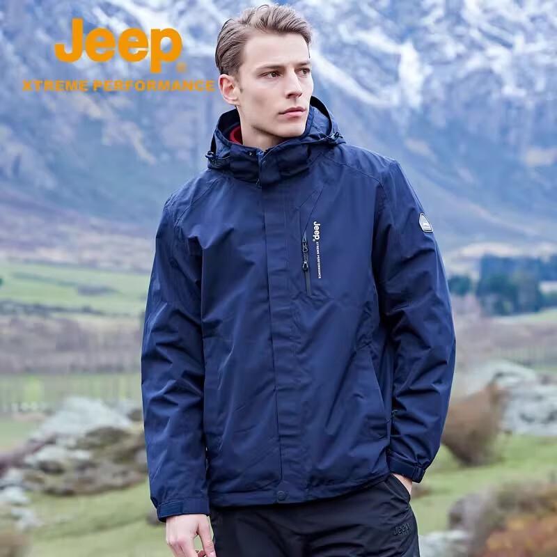 JEEP 2024 Men's 3-in-1 Fleece Lined Outdoor Jacket