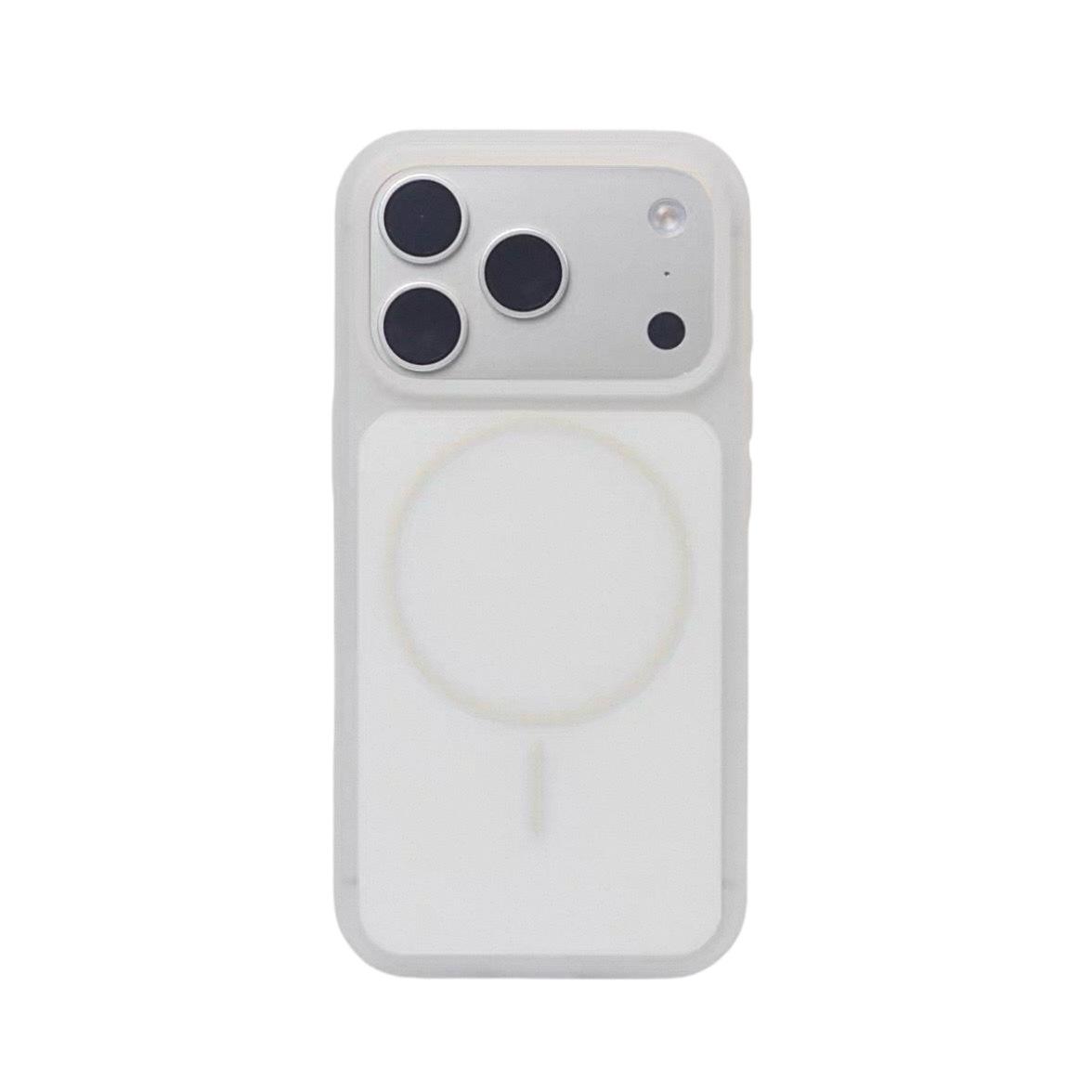 

iPhone 17/16 Pro Max Silicone Case with Magnetic Ring and Button Integration in Transparent Jelly Design iPhone 16