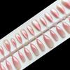 Handmade INS Pink Gradient Medium-Long Wearable Nail Tips for Students