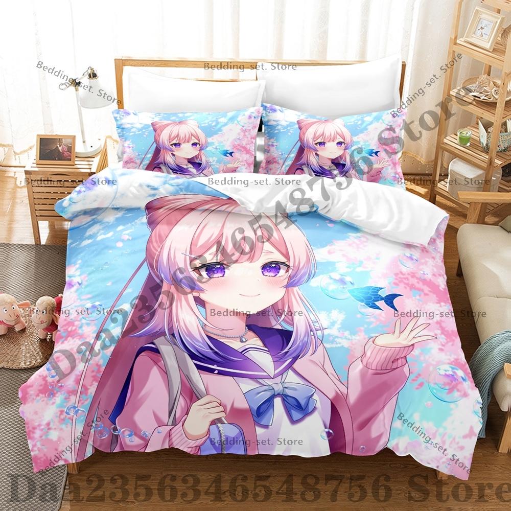 Genshin Impact Sangonomiya Kokomi Bedding Set Single Twin Full Queen King Size Bed Set Adult Bedroom Duvetcover Sets Anime Bed