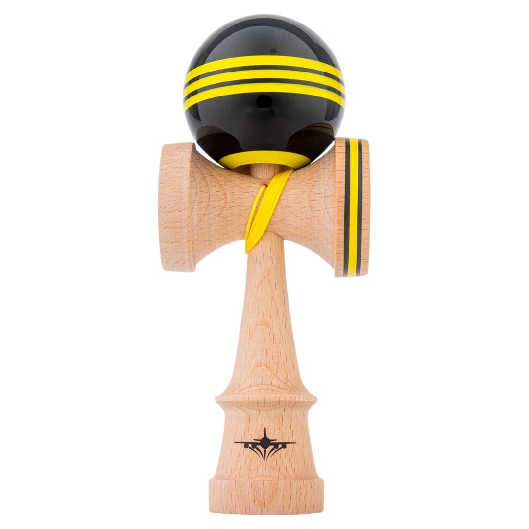 

KENDAMA USA Kaizen Кендама Форма Джет Тройное Расщепление Улучшенная Кендама Тройное Расщепление Форма ДЖЕТ (Черный желтый)