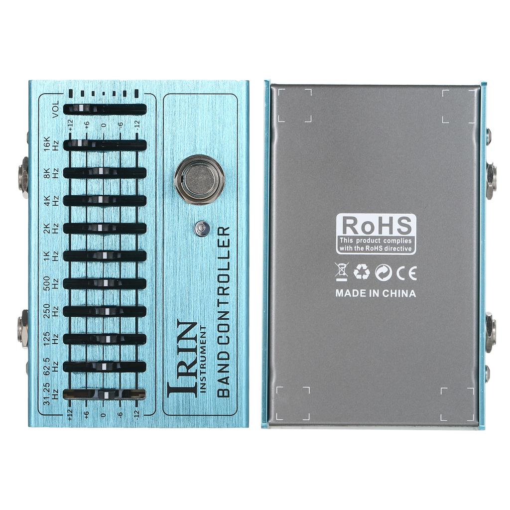 10 Band EQ Guitar Effect Pedal Mini Guitar Equalizer with True Bypass for Guitar Bass Aluminum Alloy Body