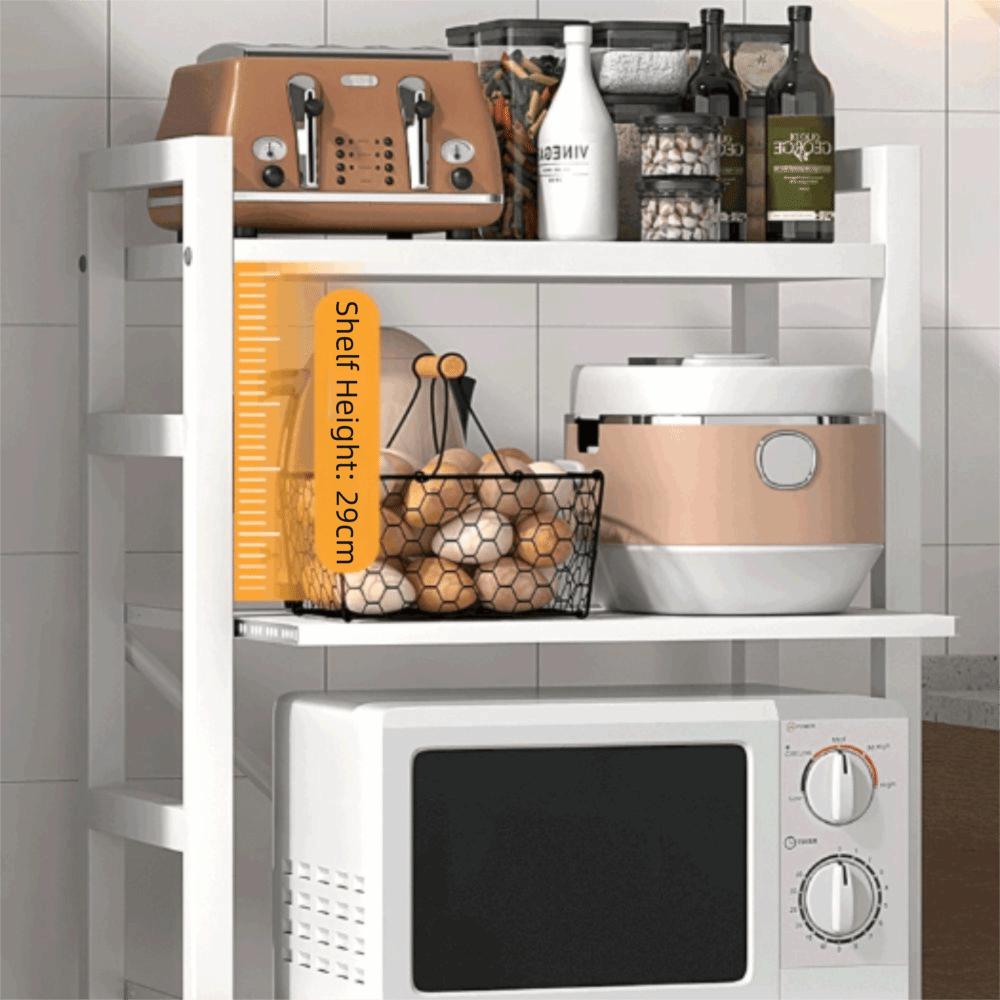 Pull-Out Design Kitchen Storage Rack Space Saving Multi-Tier Shelves Kitchen Organizer Rack Sturdy Construction Rolling Cart