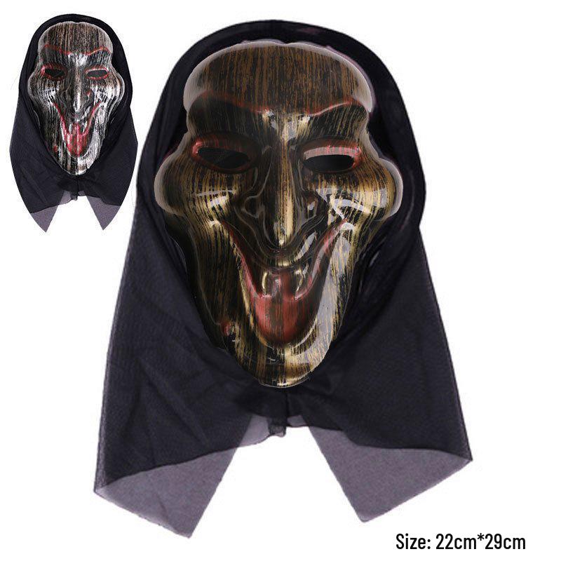 Pullover Ghost Skull Halloween Prank Mask - Shock & Scream Masquerade Face
