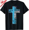 All I Need Is Fishing & Jesus Christian Cross Fish T Shirt T-Shirt Custom Cotton Graphic T Shirts Print On Demand Ropa Hombre