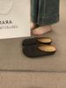 Niche hand-woven hollow breathable bag head half slippers women's summer outer wear wind thick bottom