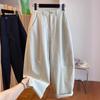 Women Spring Loose Casual Pants High Waist Wide Legs Korean Female Straight Trousers